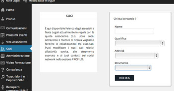 Nuova funzionalità della parte riservata del sito Note Legali: ricerca dei soci
