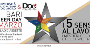 I 5 sensi al lavoro – I mestieri dell’arte e dello spettacolo, career day a Bari il 30 marzo