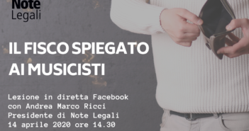 Il FISCO spiegato ai musicisti: lezione gratuita in diretta Facebook